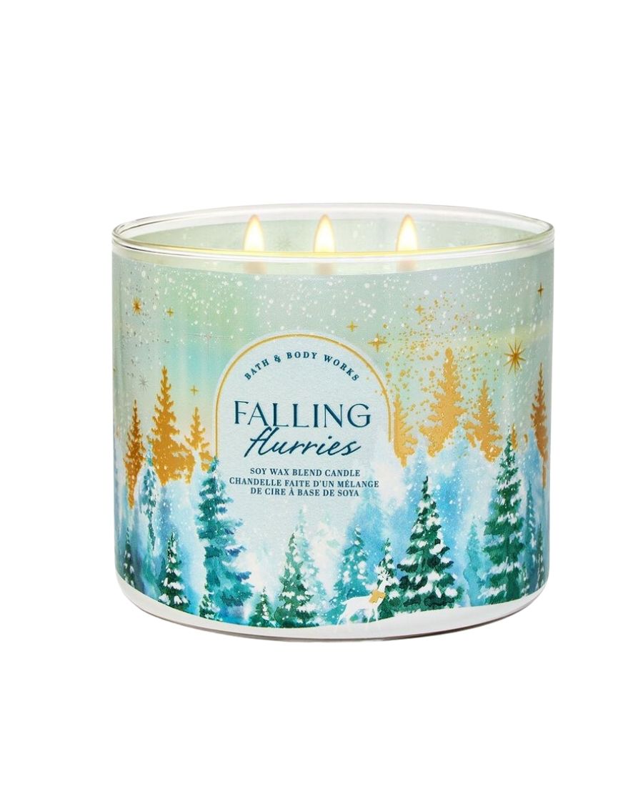 Bath & Body Works Vela Aromática Falling Flurries 411 g - Ufemme