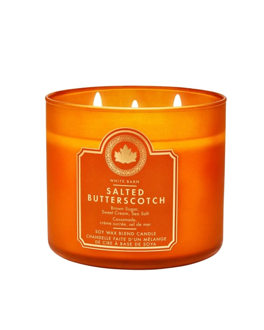 Bath & Body Works Vela Aromática Salted Butterscotch 411 g - Ufemme
