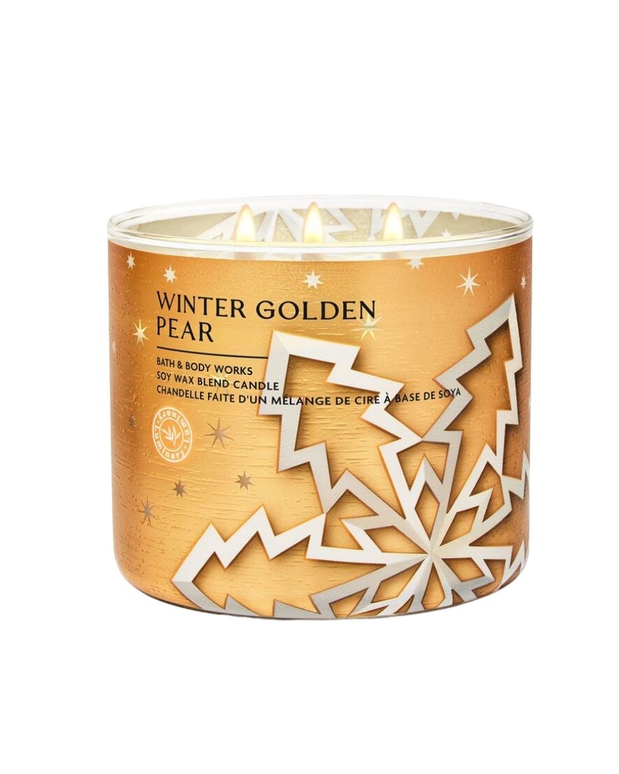 Bath & Body Works Vela Aromática Winter Golden Pear 411 g - Ufemme
