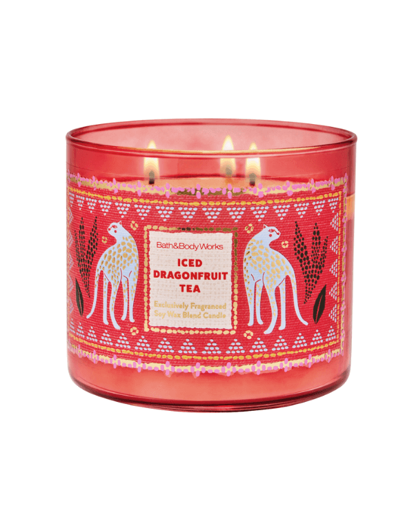 Bath & Body Works Vela Aromática Iced Dragonfruit Tea 411 g - Ufemme