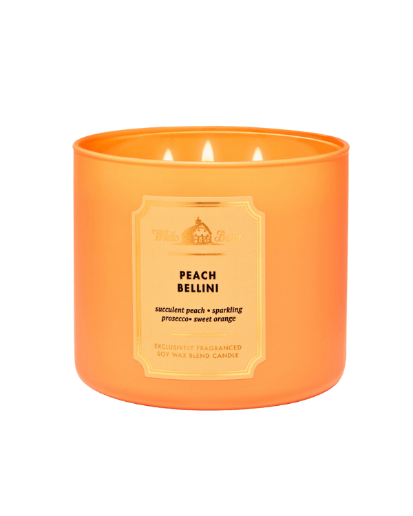 Bath & Body Works Vela Aromática Peach Bellini 411 g - Ufemme