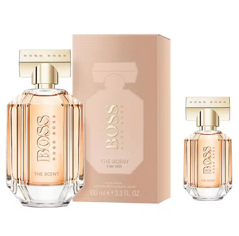 Set Hugo Boss The Scent (perfume 100 ml edp + perfume 30 ml edp) mujer