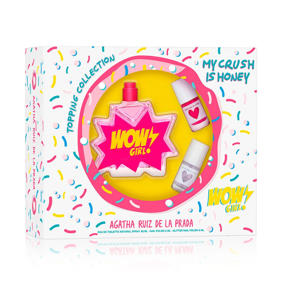 Set Agatha Ruiz De La Prada Wow Girl! (perfume 80 ml + esmalte 6 ml + esmalte 6 ml) mujer