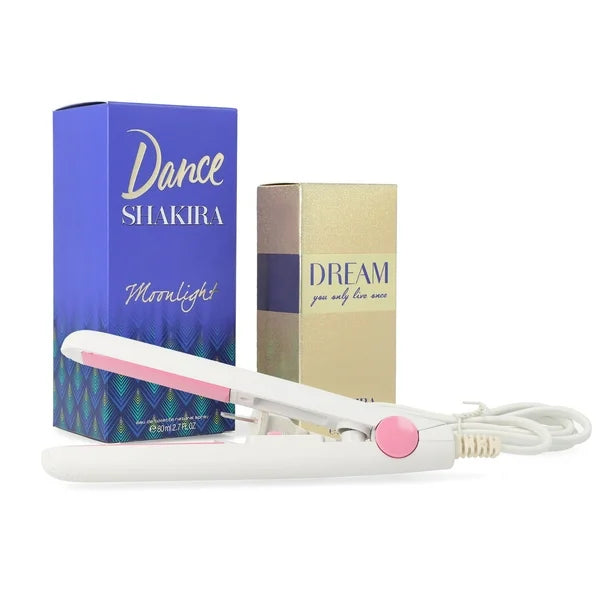 Set Shakira Beauty Box (dance moonlight 80 ml + dream 30 ml + plancha alaciadora) mujer