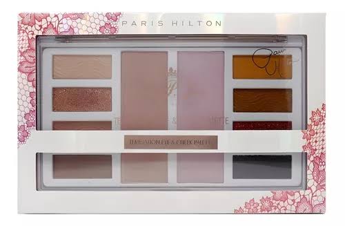 Set Paris Hilton Maquillaje Temptation & Cheek Palette (8 sombras + 2 rubores) mujer