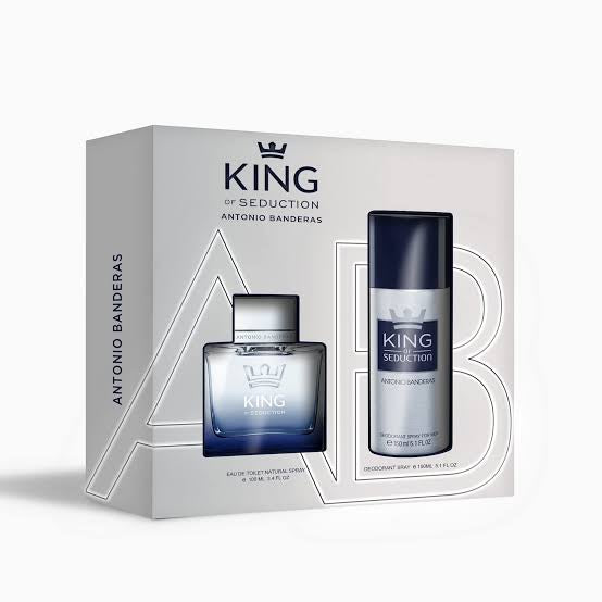 Set Antonio Banderas King Of Seduction (perfume 100 ml + body spray 150 ml) hombre