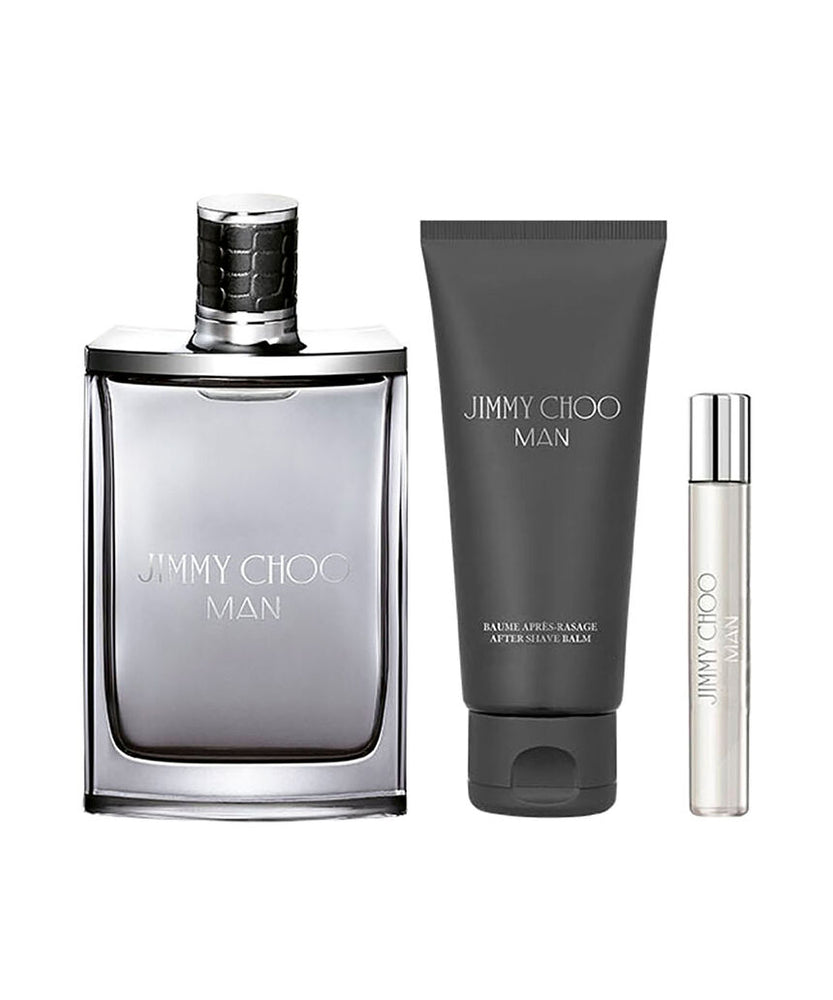 Set Jimmy Choo Man (perfume 100 ml + mini 7.5 ml + gel de ducha 100 ml) hombre