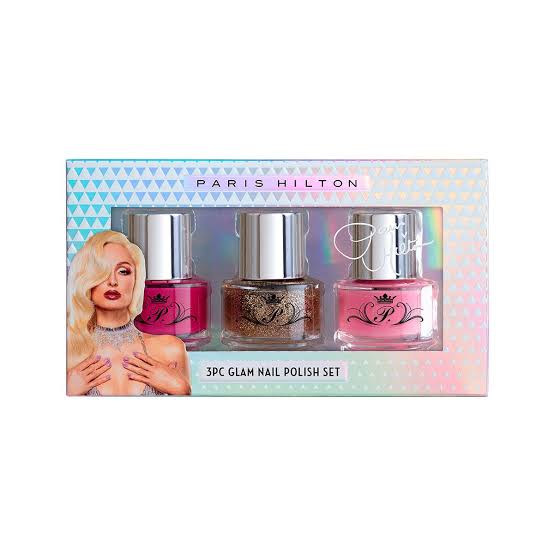 Set Paris Hilton Glam Nail (esmalte 5.5 ml + esmalte 5.5 ml + esmalte 5.5 ml) mujer