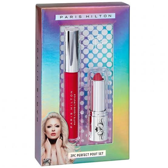 Set Paris Hilton Perfect Pout (labial líquido 3 ml + lápiz labial 3.5 gr) mujer