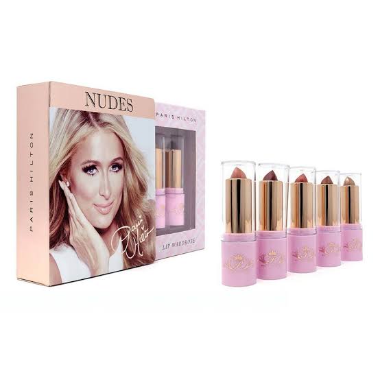 Set Paris Hilton Nudes Lip Wardrobe (5 labiales de 3.5 gr c/u) mujer