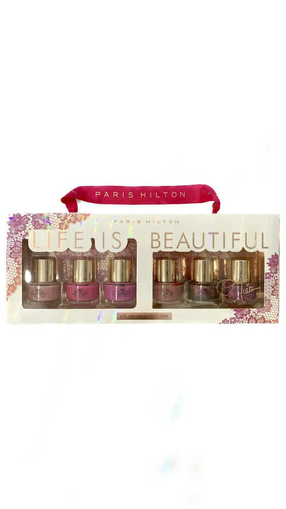 Set Paris Hilton Life Is Beautiful (6 esmaltes 16.5 ml c/u) mujer