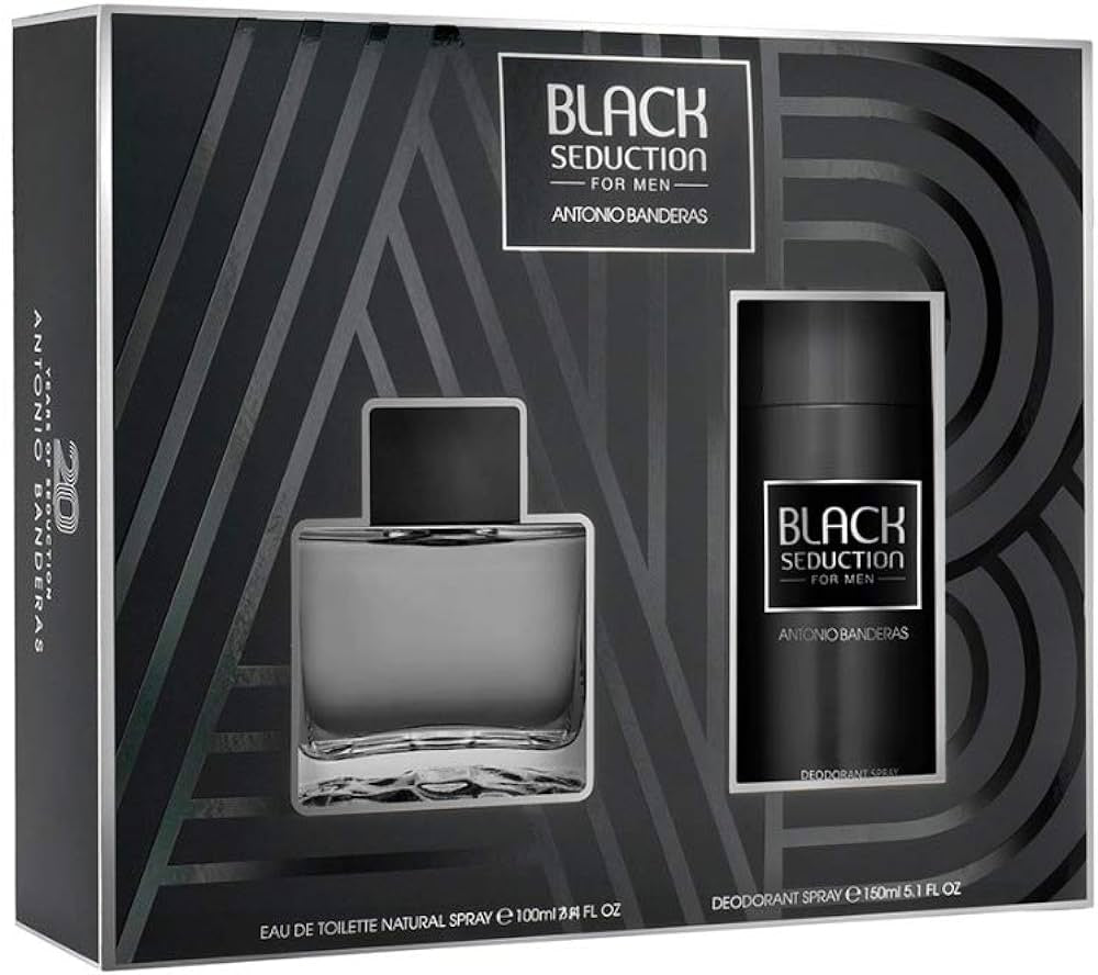 Set Antonio Banderas Black Seduction (perfume 100 ml + body spray 150 ml) hombre