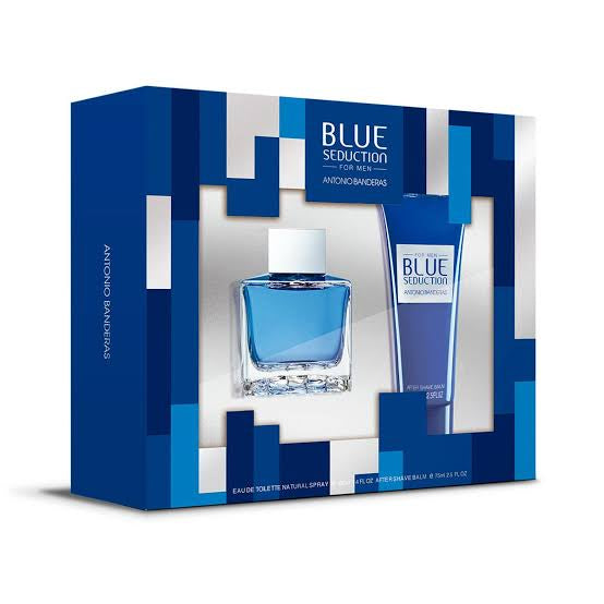 Set Antonio Banderas Blue Seduction (perfume 100 ml + after shave 75 ml) hombre