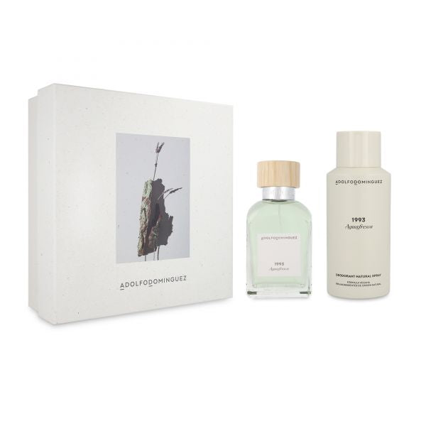 Set Adolfo Domínguez Agua Fresca 1993 (perfume 120 ml + body spray 150 ml) hombre