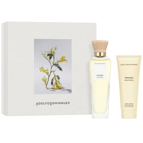 Set Adolfo Domínguez Agua Fresca Mimosa (perfume 120 ml + body lotion 75 ml) mujer