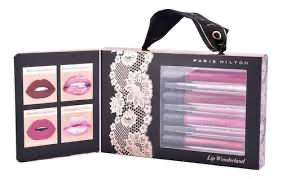 Set Paris Hilton Reds Lip Wonderland (4 brillos de labios de 4 ml c/u) mujer