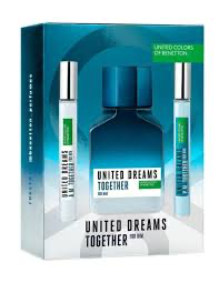 Set Benetton United Dreams Together For Him (perfume 100 ml + mini 10 ml + mini 10 ml) hombre