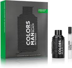 Set Benetton Colors Black Intenso (perfume 100 ml + mini 10 ml) hombre