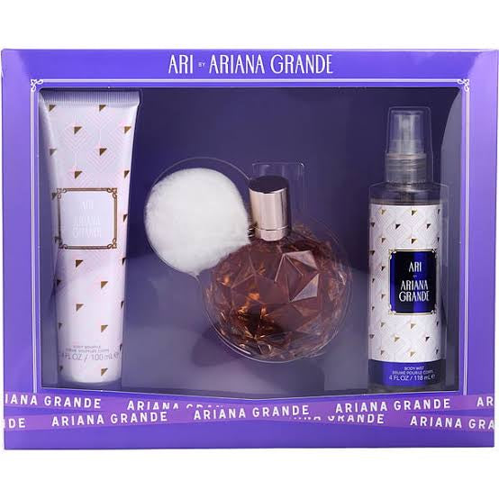 Set Ariana Grande Ari (perfume 100 ml + mist 118 ml + body lotion 100 ml) mujer