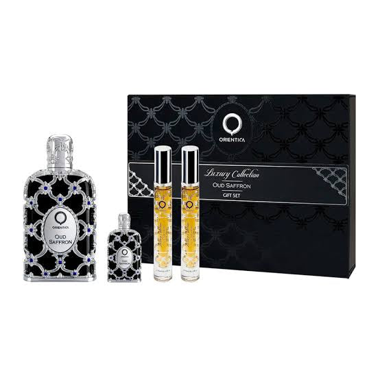 Set Orientica Oud Saffron (perfume 80 ml + mini 7.5 ml + mini 10 ml + mini 10 ml) unisex