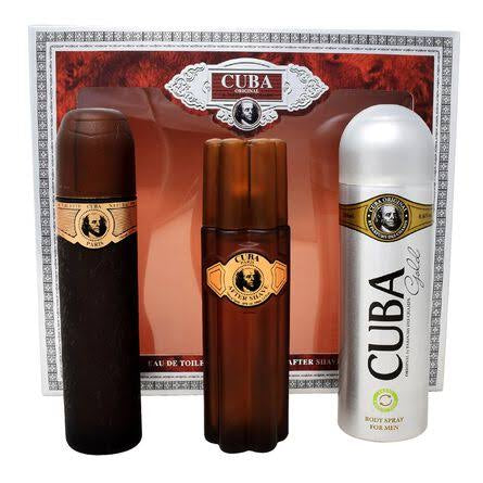 Set Cuba Gold (perfume 100 ml + after shave 100 ml + desodorante 200 ml) hombre