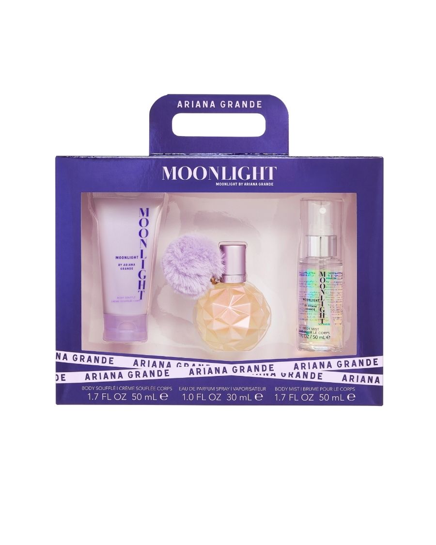 Set Ariana Grande Moonlight (EDP 100 ml + Body Souffle 100 ml + Mist 118 ml) - Ufemme