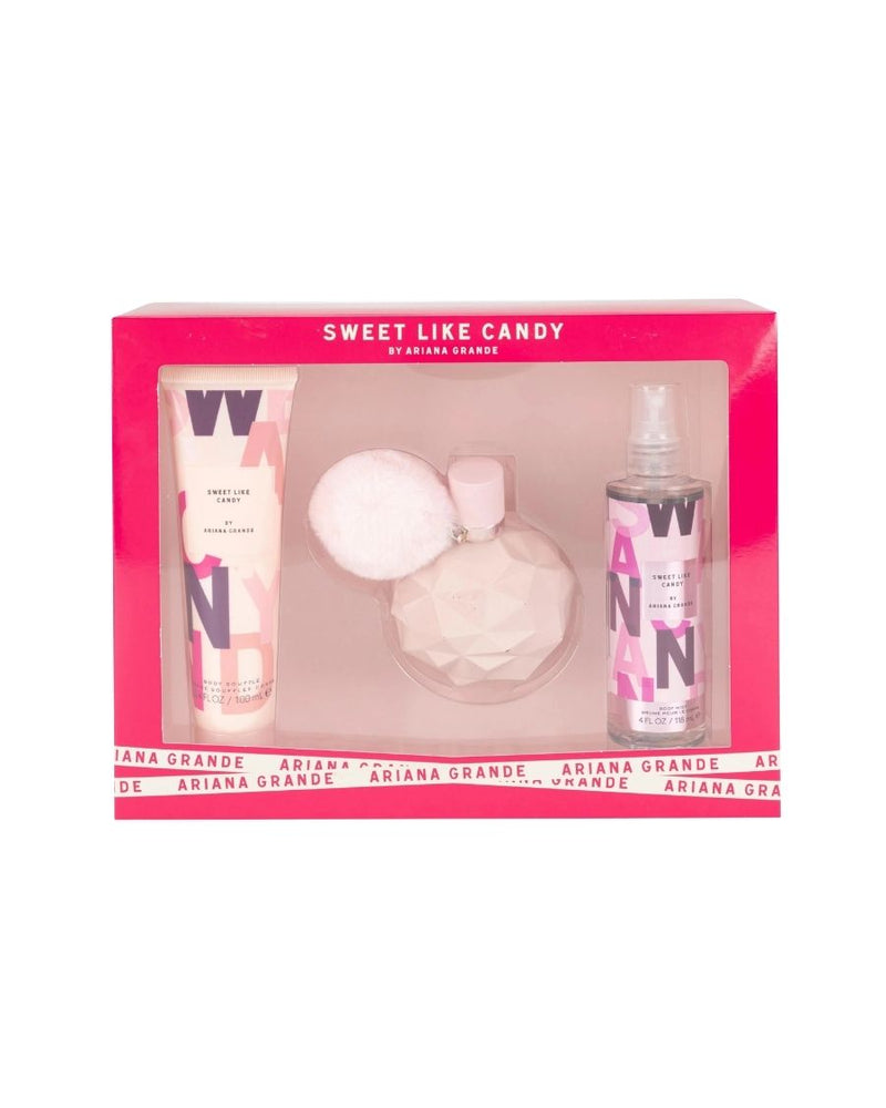 Set Ariana Grande Sweet Like Candy (EDP 100 ml + Mist 118 ml + Body Souffle 100 ml) - Ufemme