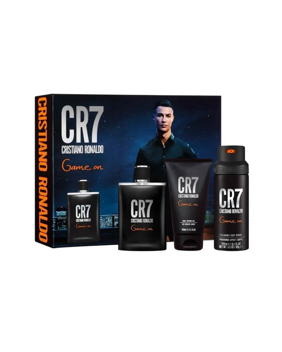 Set Cristiano Ronaldo CR7 Game On (EDT 100 ml + Gel de ducha 150 ml + Body spray 150 ml) - Ufemme