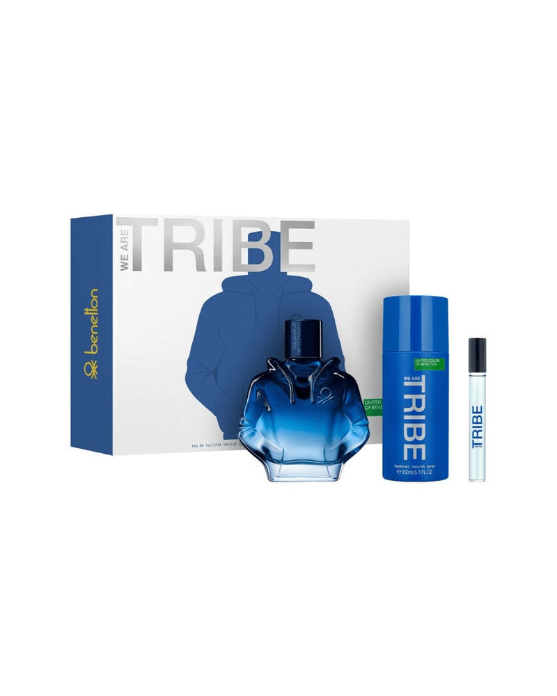 Set Benetton We Are Tribe (perfume 90 ml + body spray 150 ml + Mini 10 ml) hombre
