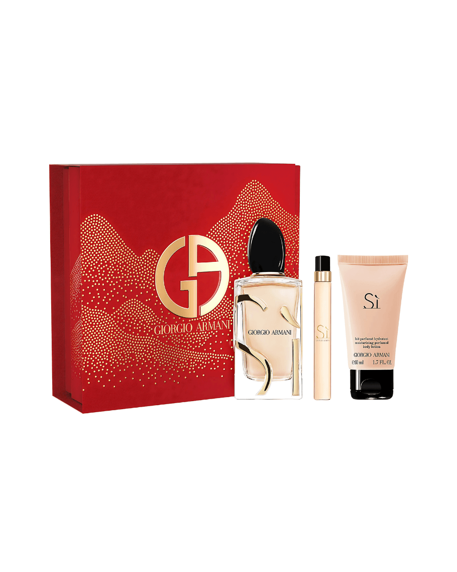 Set Giorgio Armani Si (Perfume 100 ml + Loción corporal 50 ml + Mini 10 ml) Mujer