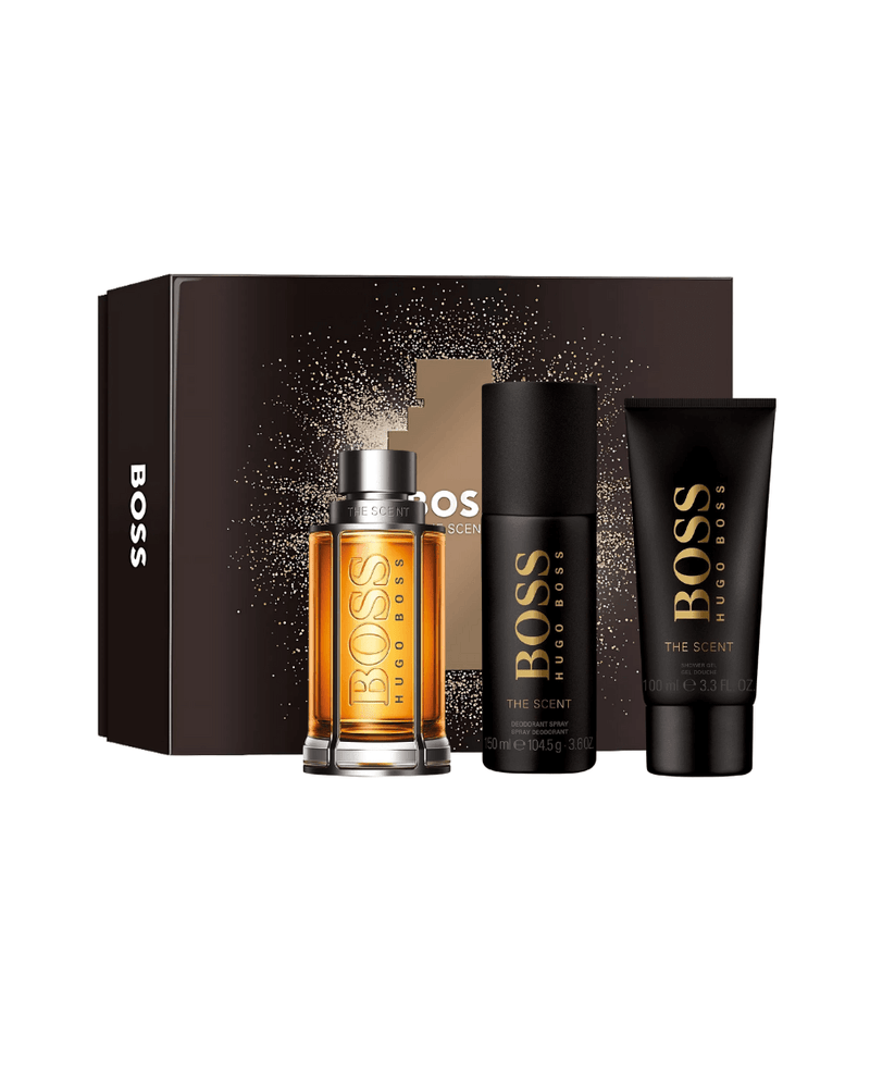 Set Hugo Boss The Scent (EDT 100 ml + Gel de baño 100 ml + Desodorante 150 ml) Hombre