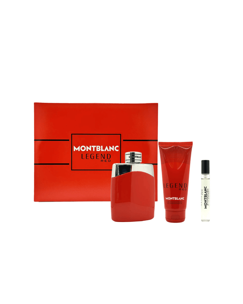 Set Mont Blanc Legend Red (edp 100 ml + Gel de ducha 100 ml + Mini 7.5 ml) Hombre