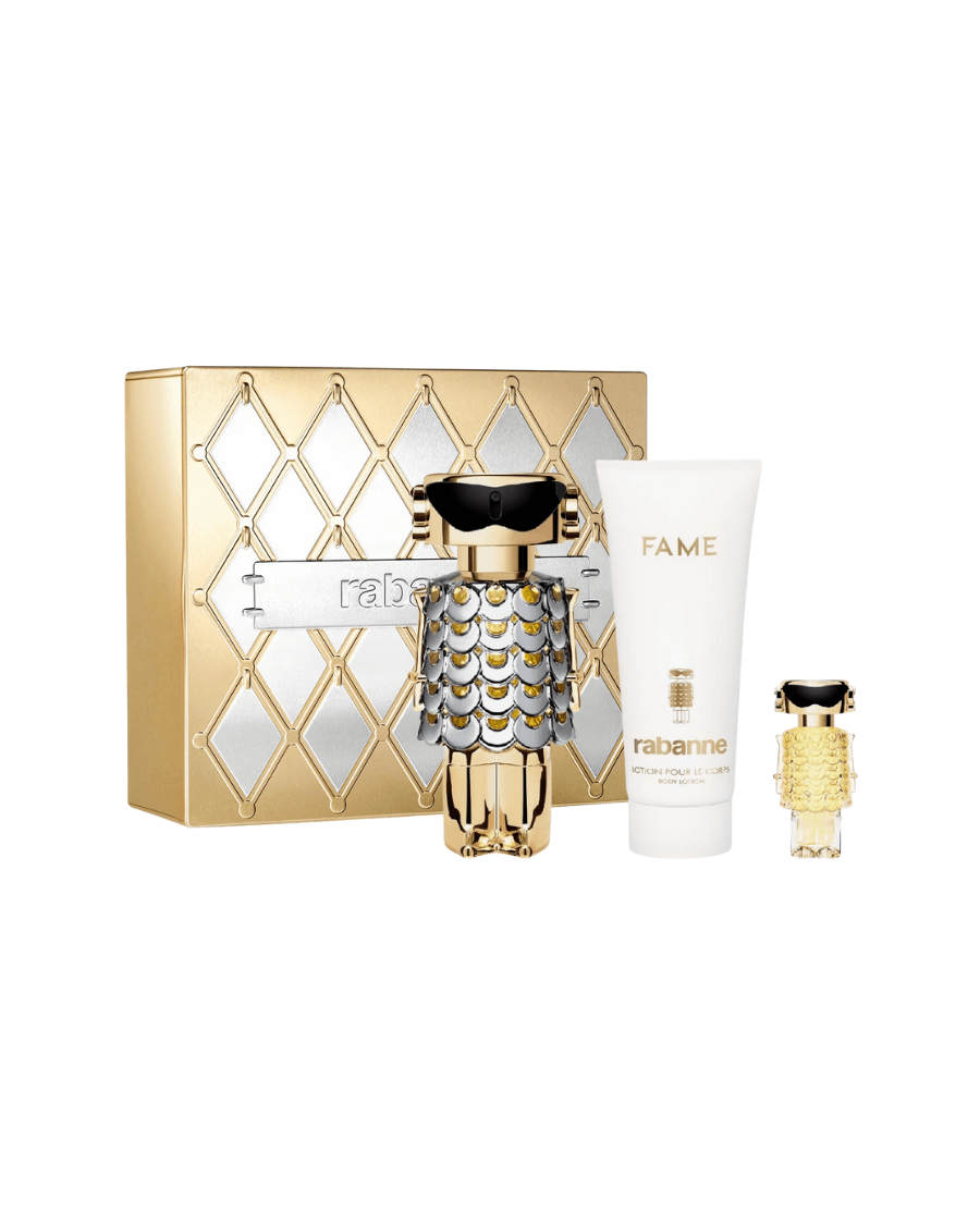 Set Paco Rabanne Fame (EDP 80 ml + Loción corporal 100 ml + Mini EDP 4 ml) Mujer