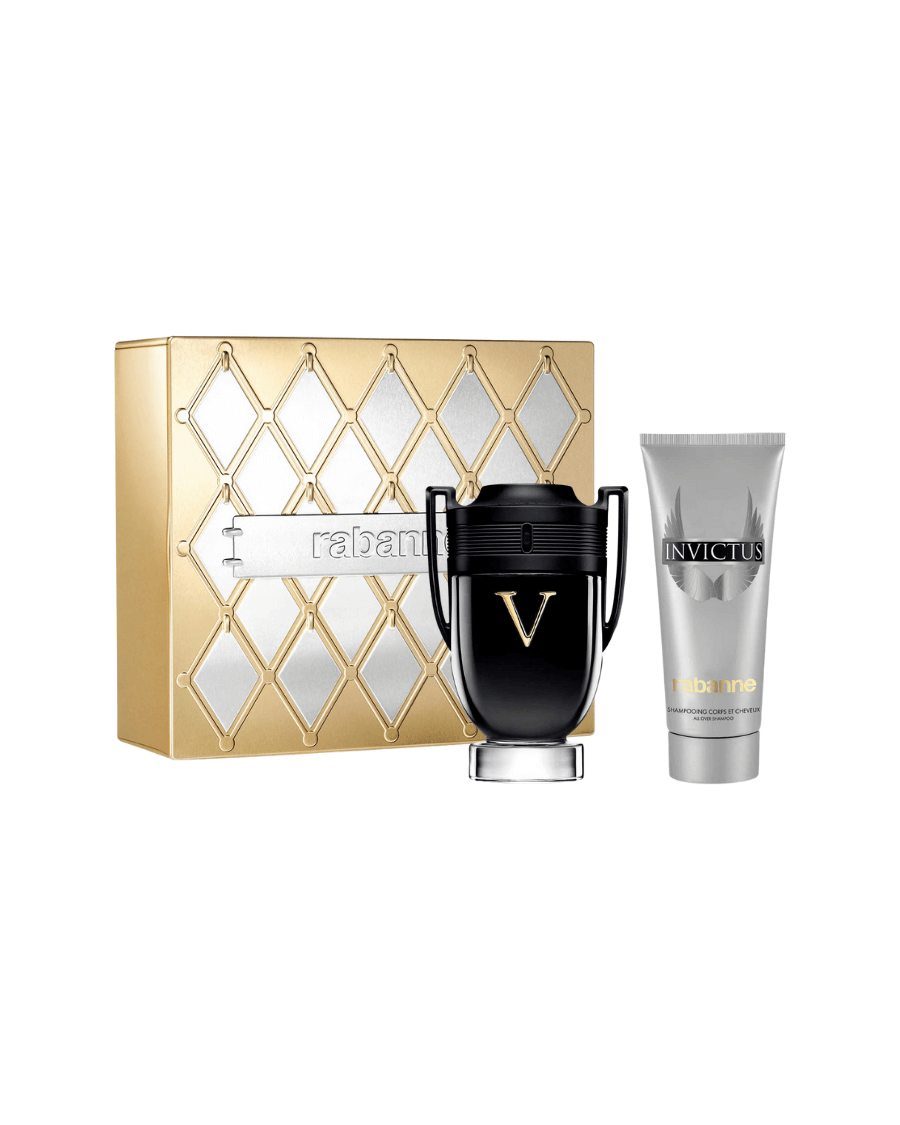 Set Paco Rabanne Invictus Victory (EDP 100 ml + Shampoo 100 ml) Hombre