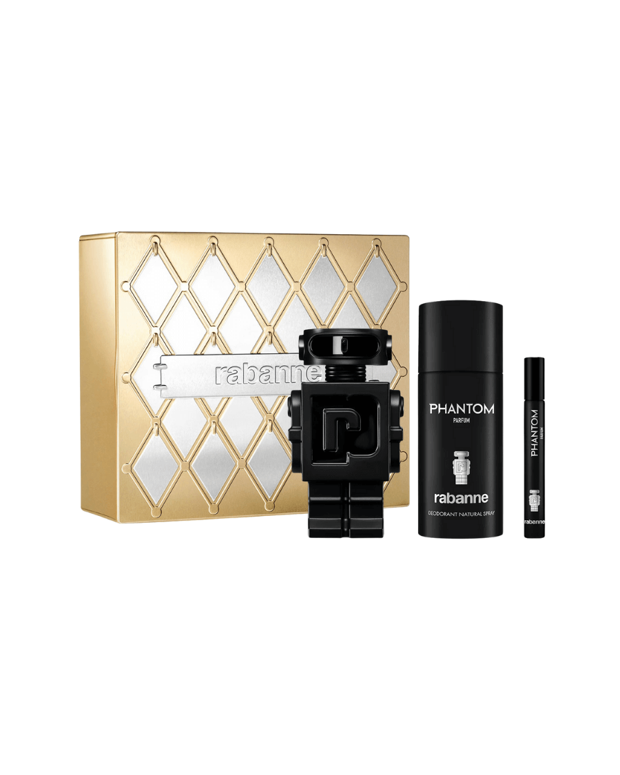Set Paco Rabanne Phantom Parfum (Parfum 100 ml + Mini 10 ml + Desodorante 150 ml) Hombre