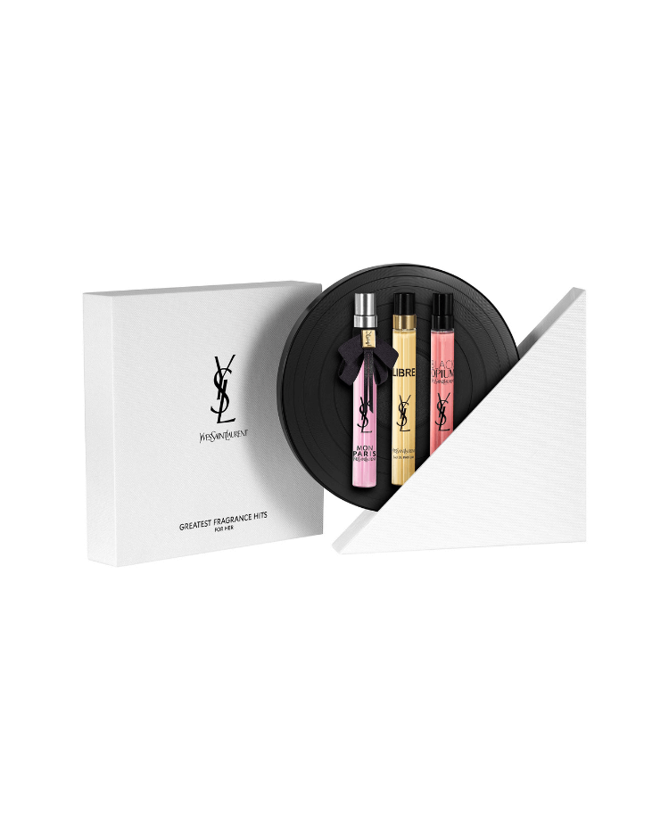 Set Yves Saint Laurent Mini YSL (Mon Paris 10 ml + Libre 10 ml + Black Opium 10 ml) - Ufemme