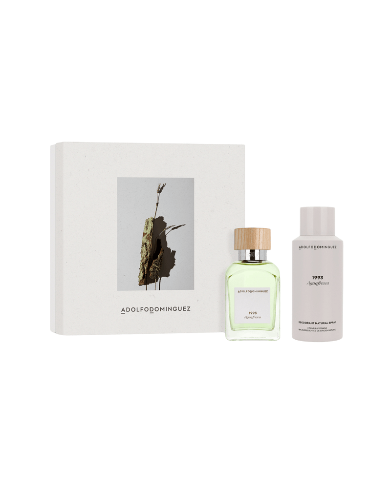 Set Adolfo Domínguez Agua Fresca 1993 (perfume 120 ml + body spray 150 ml) hombre