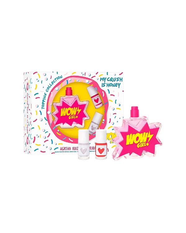 Set Agatha Ruiz De La Prada Wow Girl! (perfume 80 ml + esmalte 6 ml + esmalte 6 ml) mujer