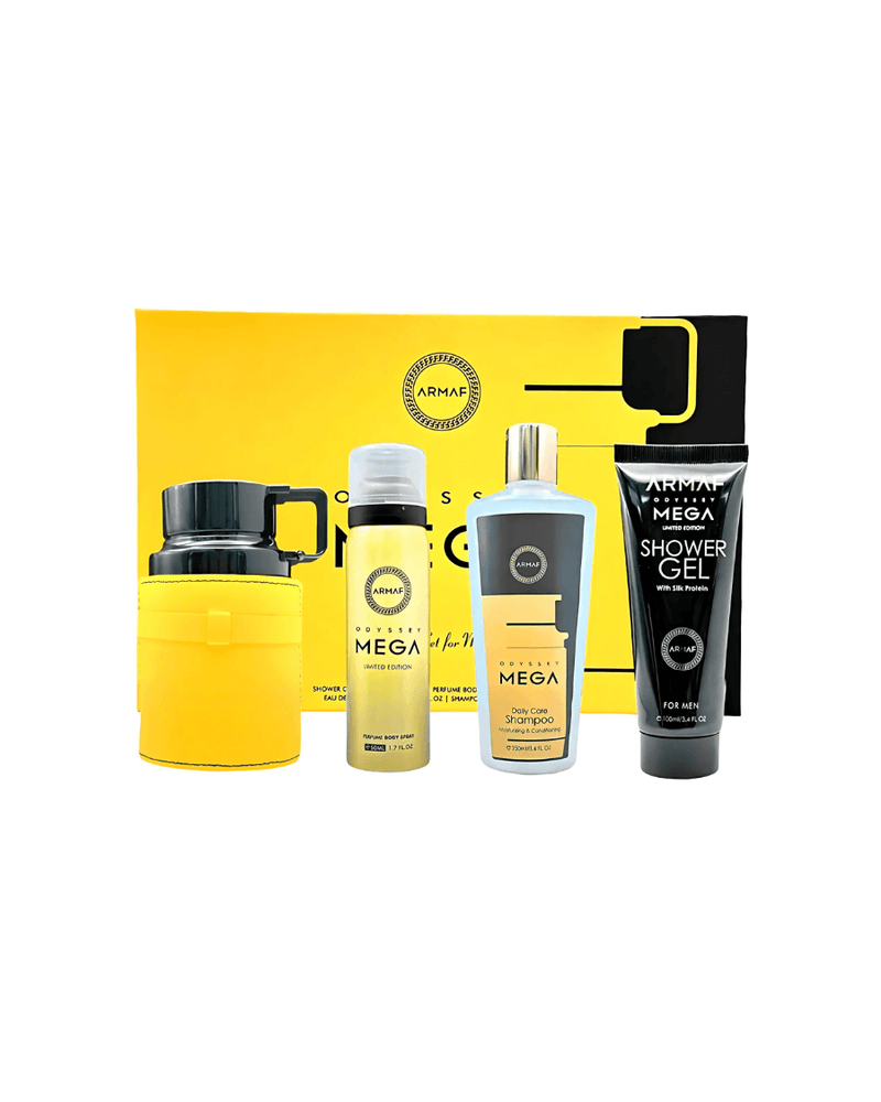 Set Armaf Odyssey Mega (EDP 100 ml + Gel ducha 100 ml + Shampoo 250 ml + Desodorante 50 ml) Hombre