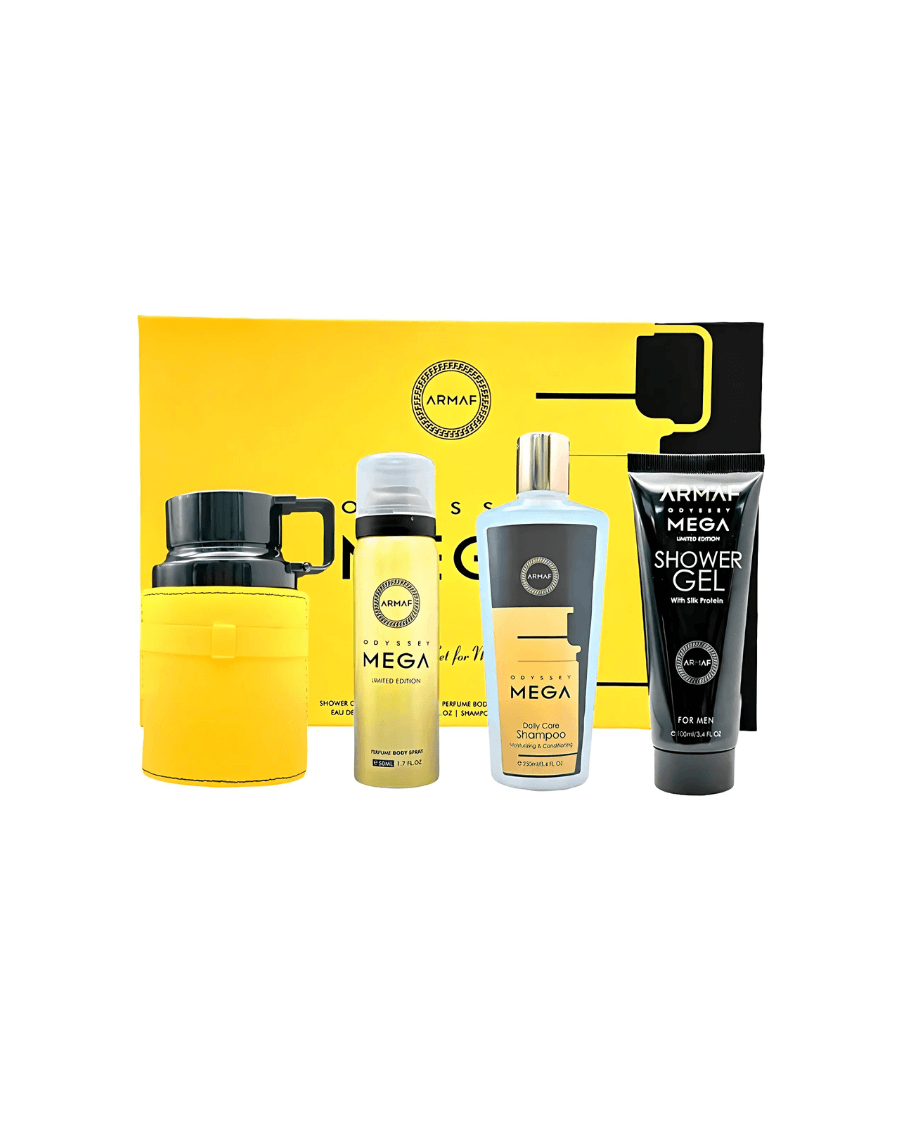 Set Armaf Odyssey Mega (EDP 100 ml + Gel ducha 100 ml + Shampoo 250 ml + Desodorante 50 ml) Hombre