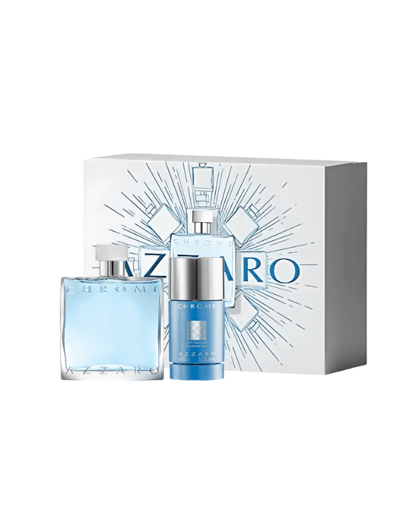 Set Azzaro Chrome (perfume 100 ml + desodorante en barra 75 ml) hombre