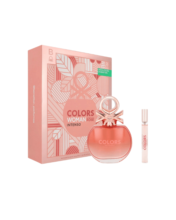 Set Benetton Colors Rose Intenso (perfume 80 ml + mini 10 ml) mujer