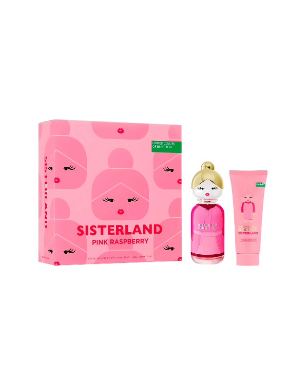 Set Benetton United Sisterland Pink Raspberry (perfume 80 ml + body lotion 75 ml) - Ufemme
