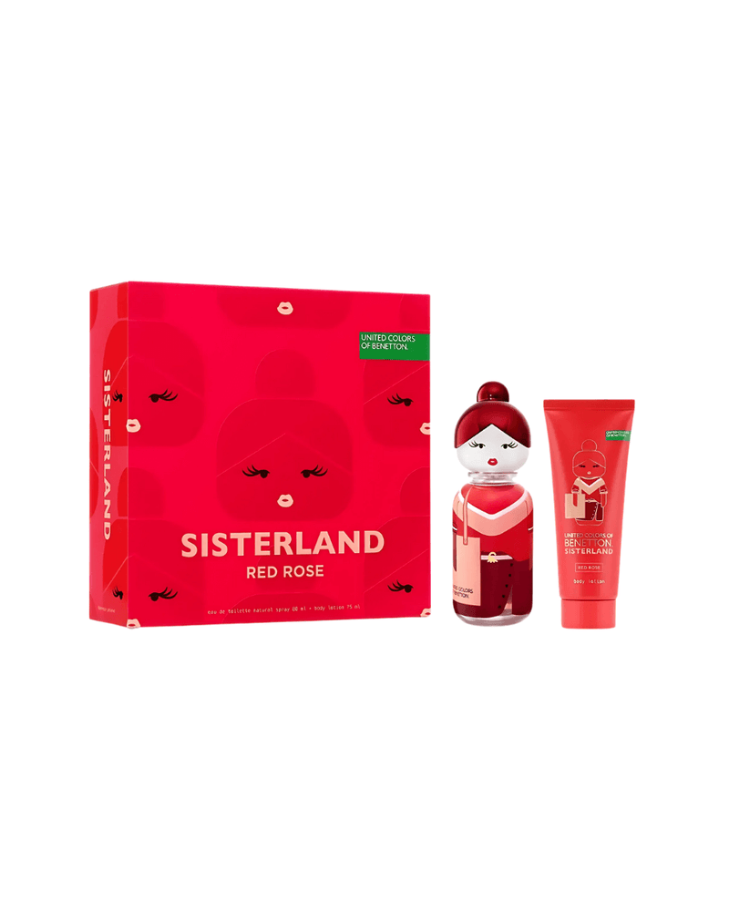 Set Benetton United Sisterland Red Rose (perfume 80 ml + body lotion 75 ml) 