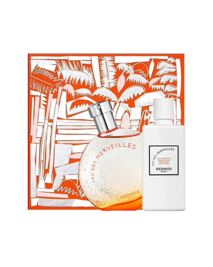 Set Hermes Eau Des Merveilles (perfume 50 ml + body lotion 40 ml) - Ufemme