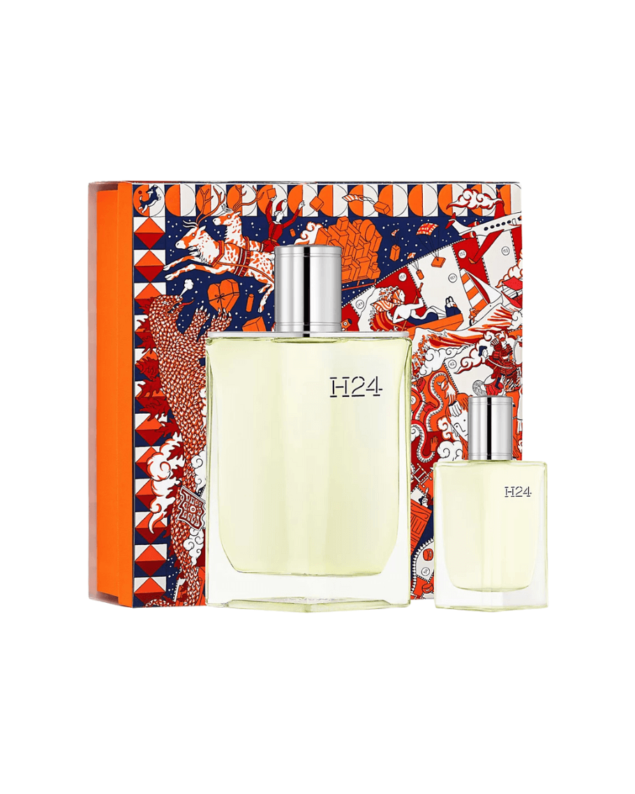 Set Hermes H24 (perfume 100 ml edt + mini perfume de 12.5 ml) Hombre