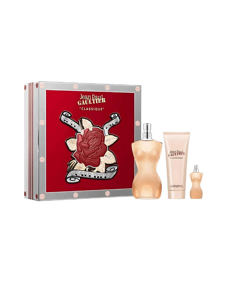 Set Jean Paul Gaultier Classique (perfume 100 ml + crema 75 ml + mini 6 ml) - Ufemme