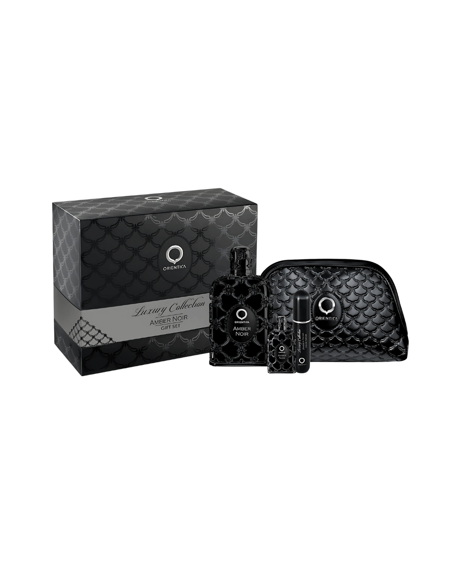 Set Orientica Amber Noir (perfume 80 ml + mini 7.5 ml + travalo + cosmetiquera) unisex
