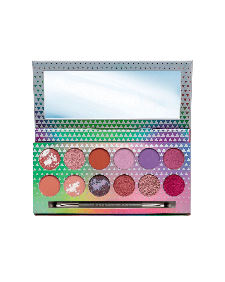Set Paris Hilton | Paleta Everyday Chic (12 sombras para párpados + pincel doble) - Ufemme