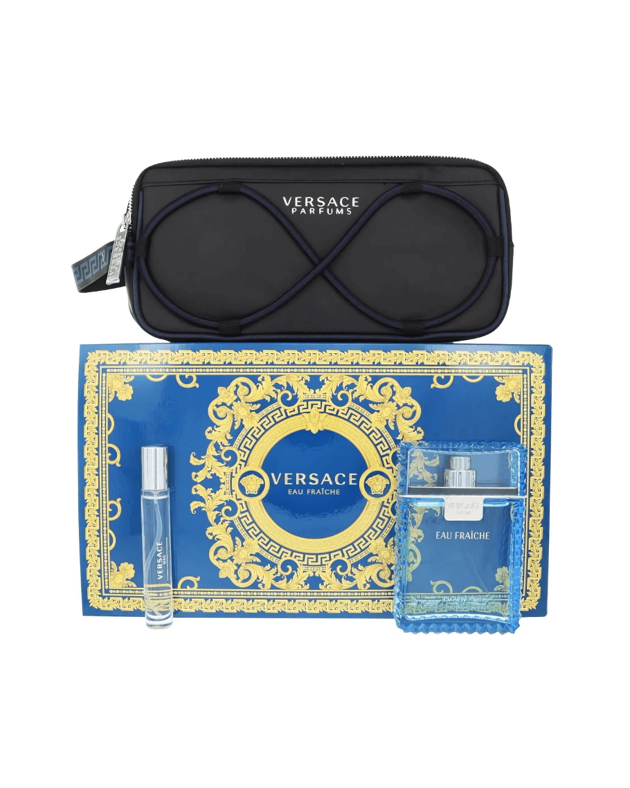 Set Versace Eau Fraiche (perfume 100 ml + mini perfume 10 ml + pouch) Hombre